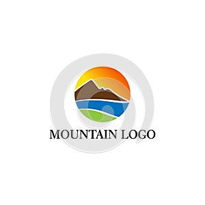 Mountain logo vector illustration concept, icon, element, and template for business