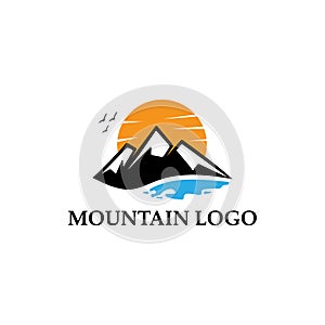 Mountain logo vector illustration concept, icon, element and template for company