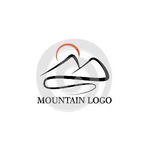 Mountain logo vector illutration concept, icon, element, and template for business