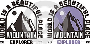 mountain logo vector for printing