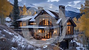 A mountain lovers dream this highaltitude sanctuary offers a cozy interior and a sy exterior crafted to endure the photo