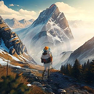 Mountain Majesty: Hiker\'s Expedition