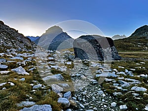 Mountain Majesty Unveiled: Sunrise Panorama in Vanoise National Park, Hautes Alps, France