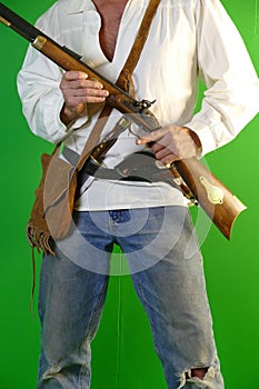 Mountain Man Muzzle Loader, Tomahawk, Knife, Possibles