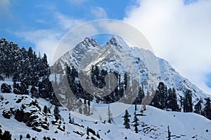 Mountain of Manali Himachal Pradesh Town in India