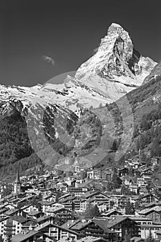 Mountain Matterhorn and Zermatt, Swiss
