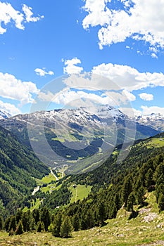 Mountain Monte Sobretta panorama in Ortler Alps