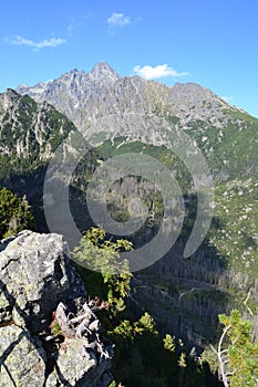 Mountain nature blue sky green park wood clouds lake reflex nice