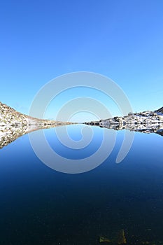 Mountain nature blue sky green park wood clouds lake reflex nice