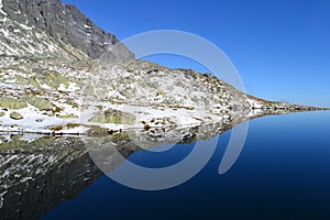 Mountain nature blue sky green park wood clouds lake reflex nice