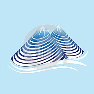 Mountain nature swirly vector