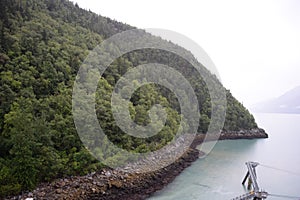 The mountain near the port