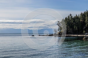 Mountain and ocean view from East Sooke Regional Park