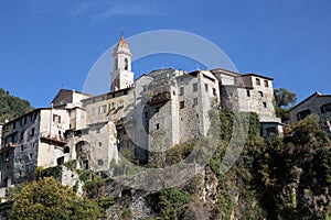 Mountain old village Luseram, Provence Alpes Cote d'Azur