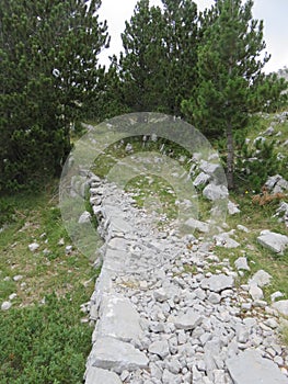 Mountain Orjen Montenegro ruined stone trail photo