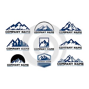 mountain and outdoor adventures logo,nature peak landscape