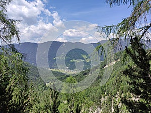 Mountain overview lav national parc in Slovenia
