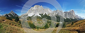 Mountain panorama in Dolomites
