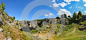 Mountain panorama at God\'s Bridge, Romania - Podul lui Dumnezeu , Ponoarele