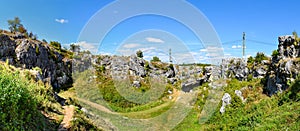 Mountain panorama at God\'s Bridge, Romania - Podul lui Dumnezeu , Ponoarele