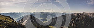Mountain panorama from Gschollkopf mountain, Rofan, Tyrol, Austria photo