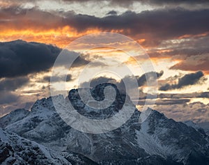 Mountain panorama in the Italy