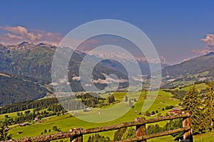 Mountain panorama in the Kitzbuehel Alps and High Tauern, Austria