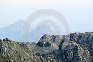 Mountain panorama from Mirador del Fitu, Asturias, Spain