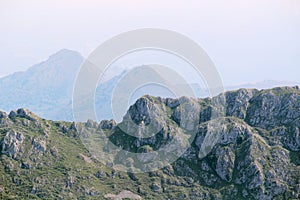 Mountain panorama from Mirador del Fitu, Asturias, Spain