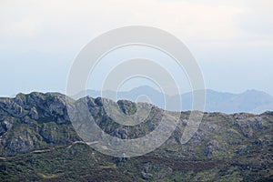 Mountain panorama from Mirador del Fitu, Asturias, Spain