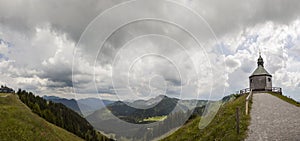 Mountain panorama of mountain Wallberg in Bavaria, Germany