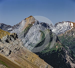 Mountain panorama at Port Du Bouchero Pyrenees