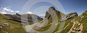 Mountain panorama from Rofanspitze mountain, Rofan, Tyrol, Austria