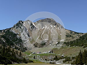 Mountain panorama from Rotwand mountain, Bavaria, Germany