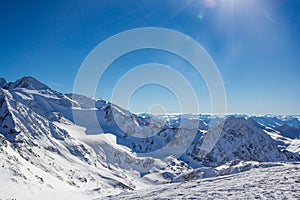 Mountain panorama in the Stubai Alps