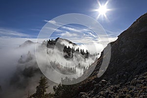 Mountain panorama at Taubenstein mountain, Bavaria