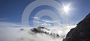 Mountain panorama at Taubenstein mountain, Bavaria