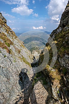 Mountain panorama from top of Banikov peak in Slovakian Tatra mo