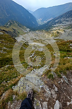 Mountain panorama from top of Banikov peak in Slovakian Tatra mo