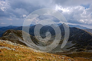 Mountain panorama from top of Banikov peak in Slovakian Tatra mo