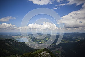 Mountain panorama view of Brecherspitze, Bavaria