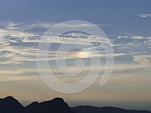 Mountain panorama view from Magical Untersberg, in Bavaria, Germany