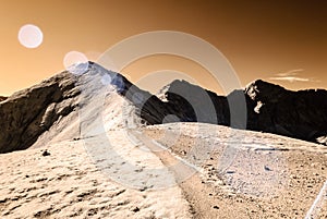 Mountain panorama view from Volovec in Slovakia