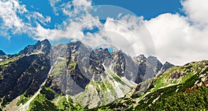 Horská panoramatická krajina Vysoké Tatry Slovensko