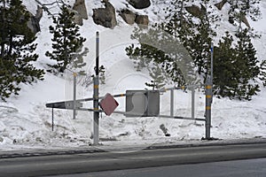Mountain Pass Road Gate (Open)