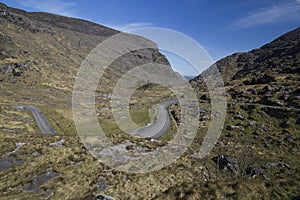 Mountain Pass road inside Gap of Dunloe, Ireland