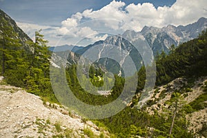 Mountain pass Vrsic, Slovenia photo