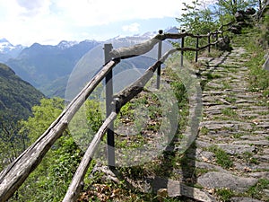 Mountain path and fence