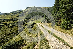 Mountain path leading to Gendarme and Bliznitsa Mountains