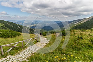 Mountain path in the national park Krkonose